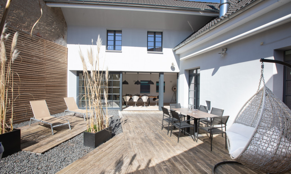 Bild von der schönen Terrasse des Loft 46a
